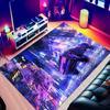 Tapete isolante de som para bateria e guitarra com impressão 3D tridimensional estilo punk tapete para controle de jogo tapete criativo para sala de estar atacado