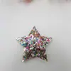 Grampos de cabelo infantis decorações tridimensionais pó de ouro estrela de cinco pontas acessórios de joias faça você mesmo decoração pó colorido