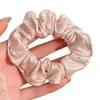 Scrunchie de cetim plissado estilo coreano para mulheres, novo modelo 2026, alta elasticidade, prendedor de cabelo durável, faixa de cabelo, acessório de cabelo elástico