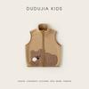 Dudujia Roupas Infantis Colete Infantil Forrado com Fleece Outono e Inverno Colete Infantil Quente de Inverno Roupa de Inverno para Meninos Colete para Meninas Moderno