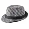 Nuevos Sombreros de Lana para Hombre de Otoño e Invierno, Sombreros de Jazz a Cuadros de Moda Retro Británica, Sombreros de Caballero Casuales y Versátiles