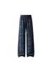 Chegada Nova Outono 2026 Base Branca Veludo Tie-Dye Xadrez Calça Longa M-5XL HK261004-P21