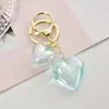 Llavero Creativo Doble Amor Acrílico Colgante Decorativo para Bolso Llavero de Coche para Pareja Colgante Decorativo Joyería Pequeña