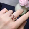 Anillo de Morganita Natural Alta Claridad Color Fuego Chispa Explosiva Piedra Suelta Tamaño 5*10mm Plata de Ley S925 Incrustación Exquisita