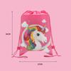 Bolsa de natación para niños, bolsa de almacenamiento, mochila escolar, bolsa con cordón de unicornio, directa de fábrica