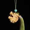 Difusor de Incenso Sandália Verde Zodíaco Dragão Suporte para Incenso Esculpido em Forma de Cabeça de Dragão Pingente de Borla da Sorte Corrente de Celular Chaveiro Ornamento