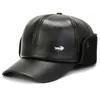 Boné de Baseball Masculino de Lã para Inverno para Meia-Idade e Idosos, Aquecimento e Proteção contra Vento ao Ar Livre, Proteção de Orelha em Veludo Cotelê, Chapéu Duckbill para Pai Avô