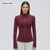 Jaqueta de Yoga com Gola Alta de Bolinhas Feminina Emagrecedora com Zíper Fitness Pilates Manga Longa Top D26110