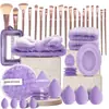 Set de 40 Piezas de Herramientas de Belleza Esponja de Maquillaje Esfera Limpiadora Facial Set de Brochas de Maquillaje Xiyin Te Transfronterizo