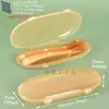 Caixa de Talheres Infantil, Porta-Colher de Silicone, Porta-Hashi e Garfo-Colher de Treinamento para Bebês em PP, Mordedor, Porta-Escova de Dentes e Mordedor