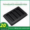 Bandeja Blister Antiestática para Componentes Eletrônicos Caixa de Embalagem Blister Preto e Branco Tampa Inferior Blister Caixa de Plástico Forrada
