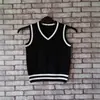 En Stock Nuevo Chaleco de Punto Rayado con Cuello en V Estilo Academia Británica Chaleco Suéter de Uniforme Escolar para Niños Mayores