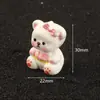 Pingente Urso de Resina Desenho Animado para Chaveiro DIY Bolsa Pequeno Pingente Enfeites de Carro Acessórios Atacado