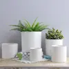 Vasos de Cerâmica Não Porosos Podem Ser Usados como Recipientes Hidropônicos, Formato Reto, Vasos Simples Estilo Nórdico para Plantas Verdes e Grama da Sorte