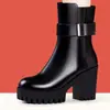 Botas de Tacón Alto Hasta la Mitad de la Pantorrilla para Mujer 2026 Otoño/Invierno Nuevas Cálidas con Forro de Terciopelo Impermeables Plataforma Tacón Grueso Suela Gruesa Cómodas Versátiles Botas Martin