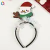 Faixa de Cabeça de Natal Transfronteiriça Qiyue Faixa de Cabeça com Galhos de Rena Decorações de Natal Fivela Plástica para Cabeça de Crianças Decoração de Festa
