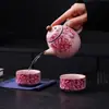 Conjunto de Chá de Viagem Peônia Rosa Xícara da Fortuna Xícara de Chá de Cerâmica Xícara do Mestre Presente de Evento para Funcionários Suprimentos Domésticos Xícara de Chá