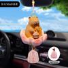 Original Baimao Loto de la Suerte Gato de Tres Flores Decoración Colgante para Interior de Coche Creativo Lindo Exquisito Colgante para Coche para Hombres y Mujeres