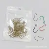 Set de 30 mm Decoración de Árbol de Navidad Gancho en S Calcetín de Navidad Colgante de Bola de Navidad Gancho Pequeño Lámpara Colgante Gancho en S Transfronterizo