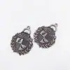 Fábrica de Accesorios de Ferretería Retro Colgante con Forma de Espiga de Trigo de Encaje Hecho en Fábrica Bronce y Plata Colgante de Firma para DIY