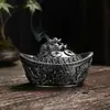Queimador de incenso de cerâmica forno rachadura de gelo Forno Ge queimador de incenso celadon doméstico sândalo ágar-ágar bandeja aromaterapia queimador de incenso repelente de mosquitos queimador de incenso