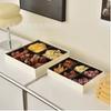 Compre Recipientes de Alimentos, Lanches de Frutas Secas para Uso Diário, Caixas de Madeira Descartáveis, Caixas de Madeira Multiúso com Quatro Compartimentos e Tampas Transparentes, Caixas Bento