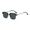 Gafas de sol metálicas cuadradas pequeñas retro para hombre, gafas de sol de moda europeas y americanas de alta gama para mujer, gafas de sol transfronterizas de moda