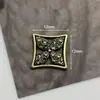 Nuevos Accesorios de Trébol de Cuatro Hojas Completamente Diamantados Pendientes Retro Super Brillantes Pasador de Pelo Ropa Accesorios DIY Accesorios Vestidos de Oro Viejo
