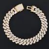 Collar Cubano Europeo y Americano Transfronterizo para Hombre de 36 mm Joyería de Hip-Hop de Moda Pulsera de Circonita con Rombos de Diamante Completo Joyería Personalización