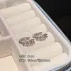 Brincos Argola Únicos Versáteis Coloridos Exquisitos com Zircônia Rosa, Branca e Água-Marinha, Brincos Super Brilhantes Amigáveis ao Ouvido, Presilhas de Orelha, Tarrachas