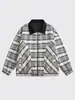 Chaqueta a cuadros de moda estilo americano para hombre, primavera, otoño, invierno 2026 nueva moda, solapa elegante, tacto de alta gama, abrigo casual holgado