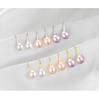 Nuevos pendientes de plata de ley S925 con perlas naturales de agua dulce, moda coreana, tacones altos sencillos, gancho para la oreja, joyería para la oreja