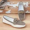 Sapatos Femininos Plus Size 2026 Outono Bico Redondo Baixo Rasos Salto Baixo Planos Casuais Sapatos Mocassins de Tamanho Grande para Mulheres Tamanho 41-42