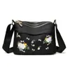 Bolso de Hombro Cruzado Bordado para Mujer Estilo Artístico Nacional Moda Mochila para Mujer Gran Capacidad Bolsa de Tela de Nylon Fabricante Venta al por Mayor