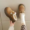 Zapatillas de Casa de Felpa Cerradas Talla Grande Zapatos de Algodón para Mujer Estilo Nuevo 2026 Para Usar Afuera Suela Gruesa Para Mujeres Embarazadas Pies Anchos y Gruesos Calidez Birken Algodón