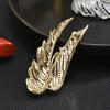 Elegante broche de lujo broche completo de circón chapado en cobre oro real fabricantes al por mayor una generación de cabello