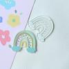 Estilo ins linhas coloridas de formato especial nuvem bolinhas arco-íris brincos de resina diy acessórios de cabelo capa de celular material atacado