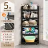 Estantería de baño de pie multicapa, estante de almacenamiento triangular para uso doméstico, estante de esquina para baño