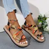 Sandalias Mujer 2026 Primavera Nuevo Plano Estudiante Zapatos Romanos Sandalias de Playa Suela Suave Cruz Talla Grande Zapatos de Mujer