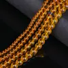 Suministrado Directamente por el Fabricante, Cuentas Redondas de Cristal Amarillo, Cuentas Sueltas, Productos Semi-Terminados para Bricolaje, Pulsera, Collar, Accesorios de Joyería, Materiales para Hacer Bisutería Hecha a Mano