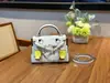 Bestseller de Primavera 2026: Bolso de Muñeca Mosaico, Bolso Kelly, Bolso de Mano de Diseño Nicho, Bolso de Hombro y Cruzado con Patrón de Dibujos Animados