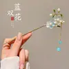 Horquilla de Jade Estilo Antiguo, Nueva Horquilla Simple y de Alta Gama Estilo Chino, Accesorio para el Cabello Diario para Niñas con Qipao