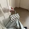 Bolso de hombro cruzado de lunares simple y moderno 2026 otoño fresco nuevo de gran capacidad a la moda para mujer