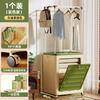 Caja de Almacenamiento de Ropa para el Hogar Plegable con Ruedas Gran Capacidad Tapa Abatible Caja de Almacenamiento Dormitorio Ropa Edredón Extra Grande Gabinete de Almacenamiento