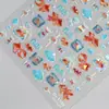 Nuevos Pegatinas Populares Lindas de Uñas con Relieve 5D de Cristal de Hielo Pez Dorado Pequeño Pegatinas Estéreo para Uñas Dr-1128 de Redanco