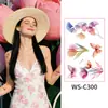 Pequeñas Pegatinas de Tatuaje Serie de Flores Acuarela Fresca Fotografía de Disfraces Impermeables Sudor Duraderas para Muñeca y Tobillo