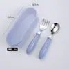 Aço inoxidável 304 Talheres infantis colher de desenho animado criativa colher para bebê comer suplemento alimentar conjunto de garfo e colher presente combinação