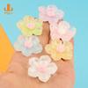 Flor luminosa de cinco pétalos transparente como el hielo, para hacer tú mismo, funda para móvil, bolsa de pegamento en crema, gotas de pegamento de cristal hechas a mano, accesorios de resina.
