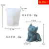 Molde de Silicona para Velas de Gato Estéreo con Goteo DIY, Gato Lindo de la Suerte, Yeso, Molde de Silicona para Aromaterapia