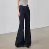 Jeans Acampanados Elásticos de Color Original para Mujer, Estilo Nuevo, Corte Delgado, Caída Suelta, Versátiles, No Ajustados en las Piernas, Pantalones Bootcut